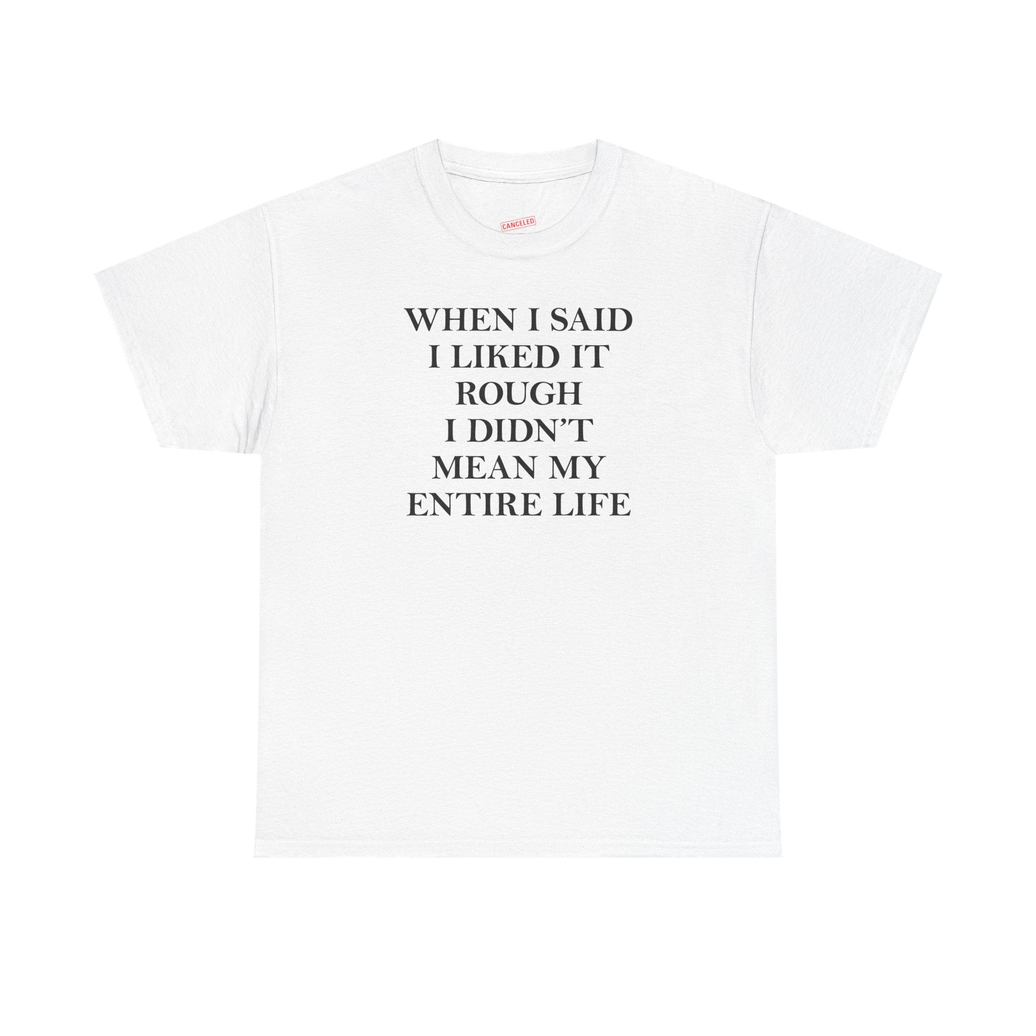 When I Said I Liked It Rough I Didn't Mean My Entire Life T-Shirt