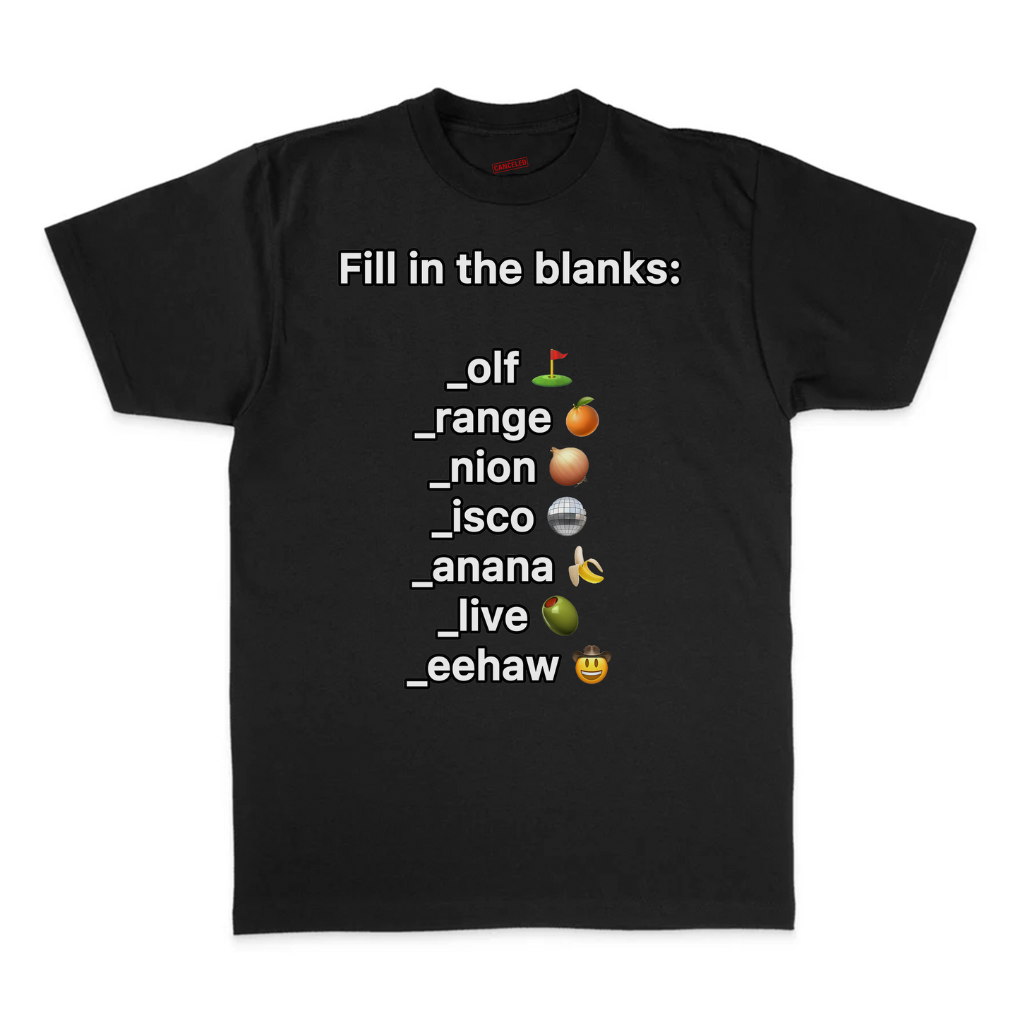 Fill In The Blanks T-Shirt