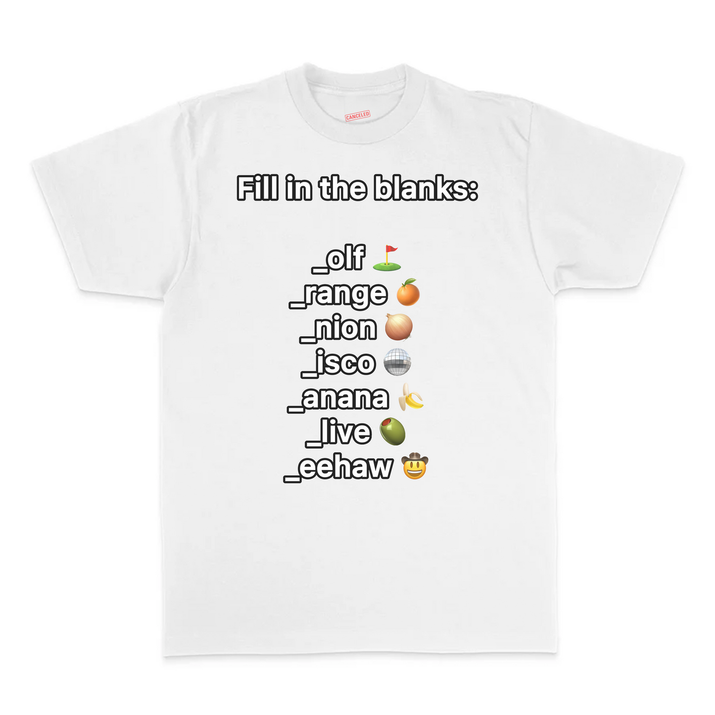 Fill In The Blanks T-Shirt