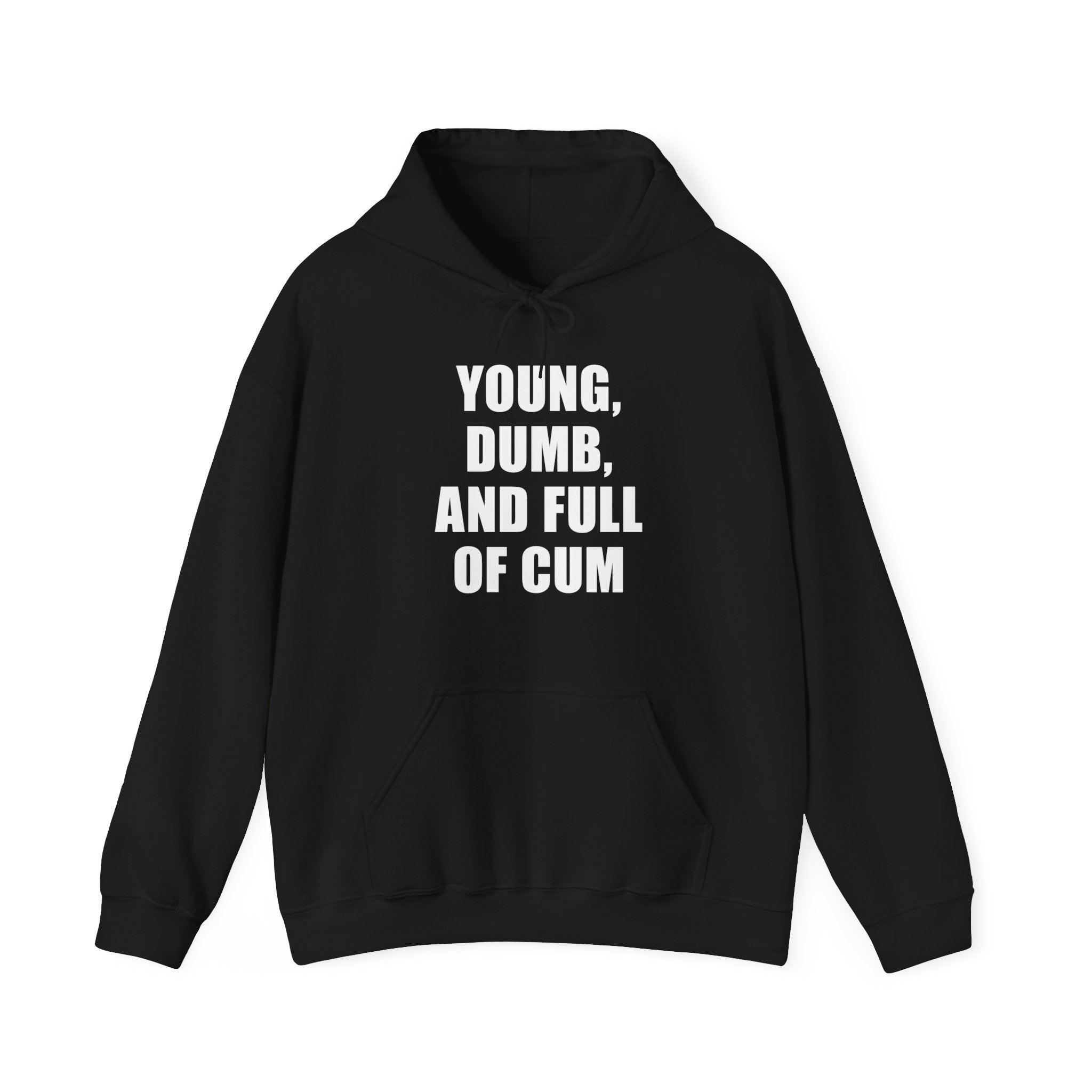 YOUNG, DUMB, AND FULL OF CUM HOODIE