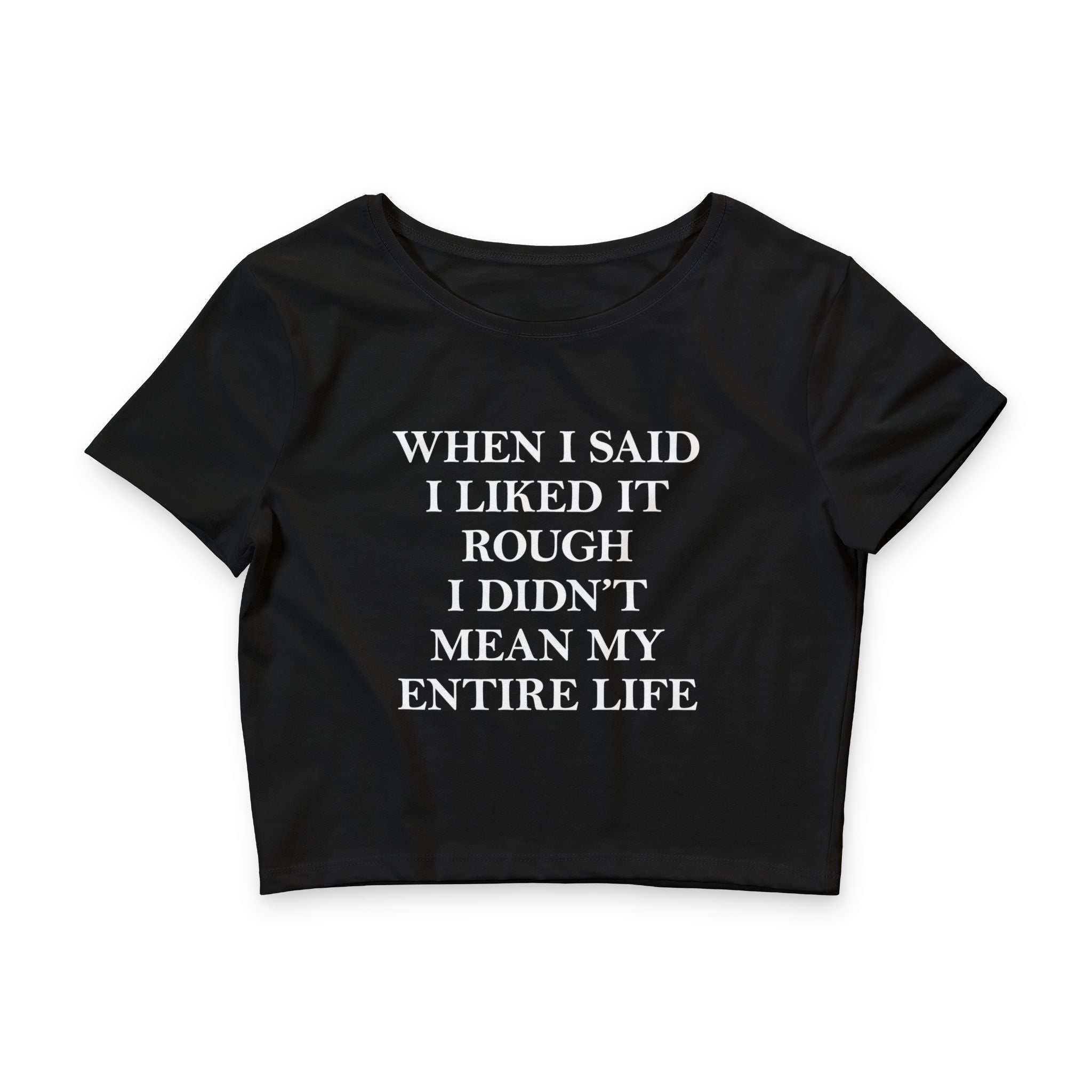 When I Said I Liked It Rough I Didn't Mean My Entire Life Baby Tee