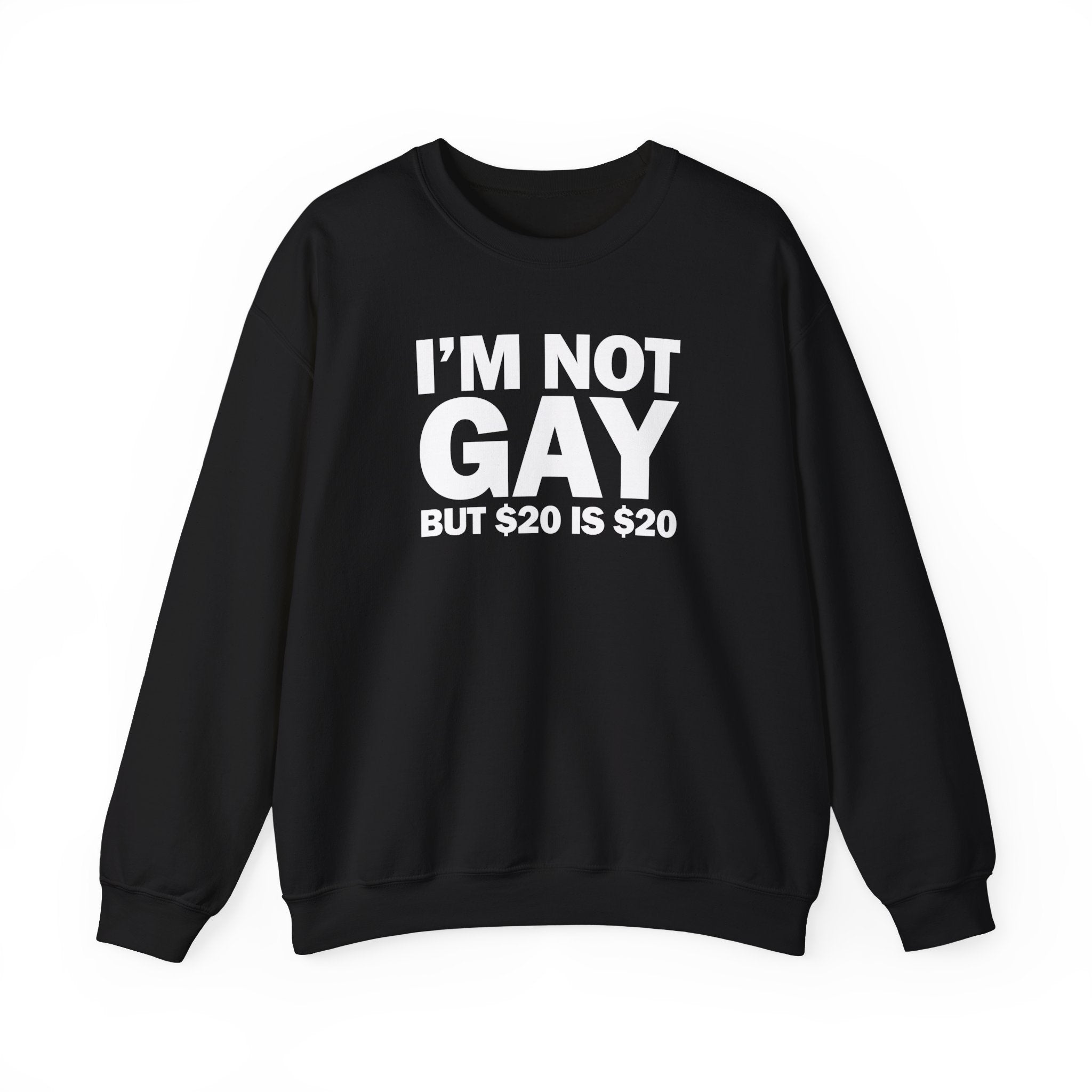 I'M NOT GAY BUT $20 IS $20 CREWNECK