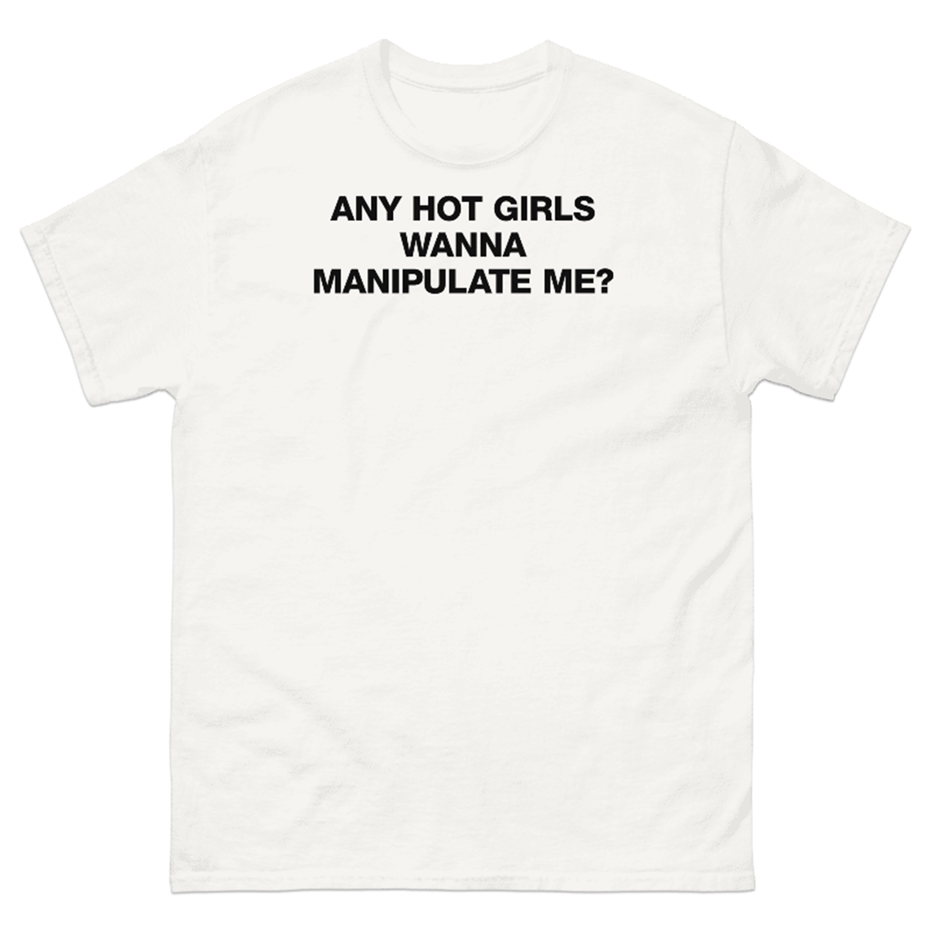 ANY HOT GIRLS WANNA MANIPULATE ME? T-SHIRT